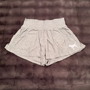 PINK Victoria's Secret Shorts - Gray and White - Large